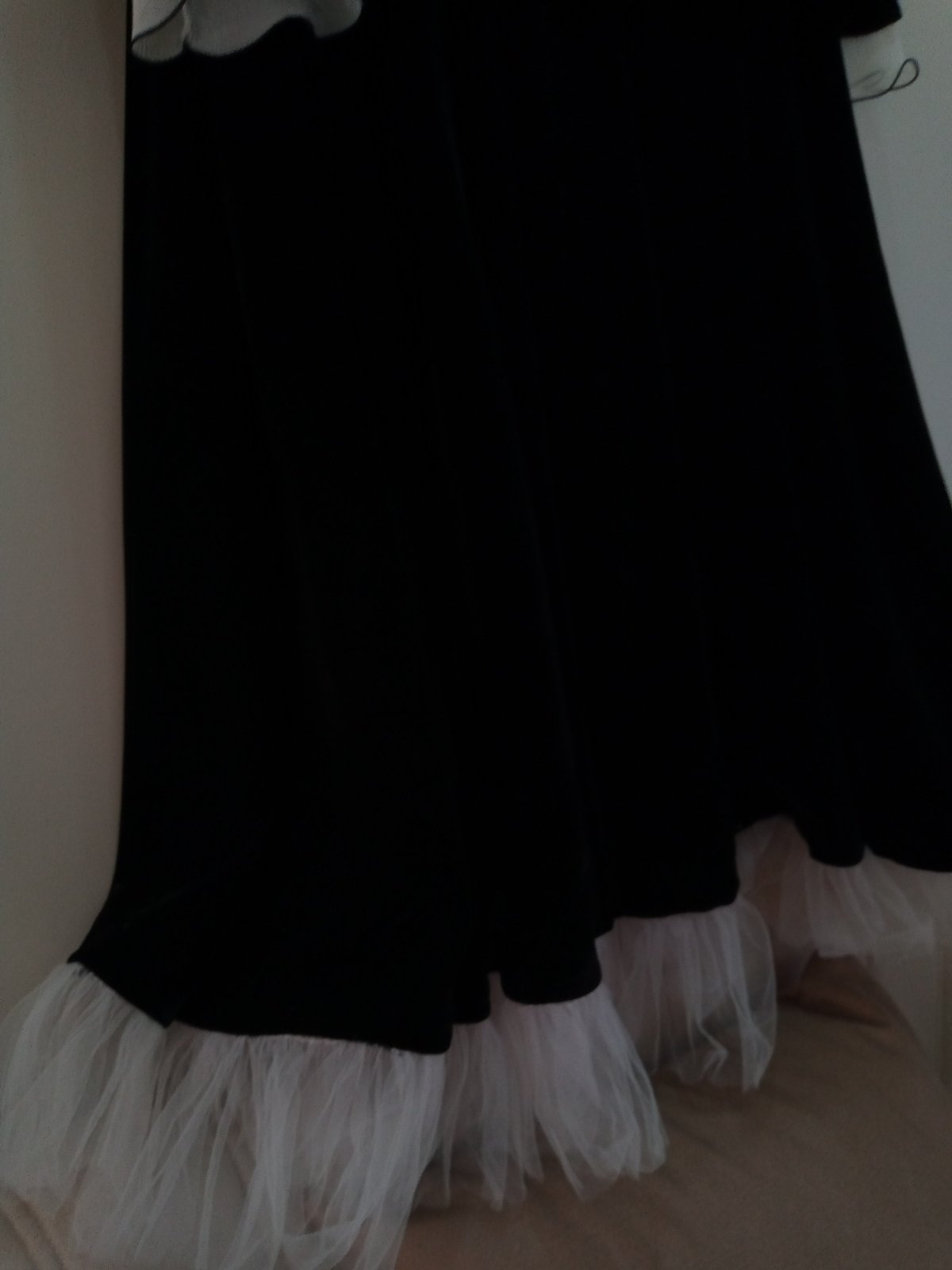 Robe noir tissu velour taille 38