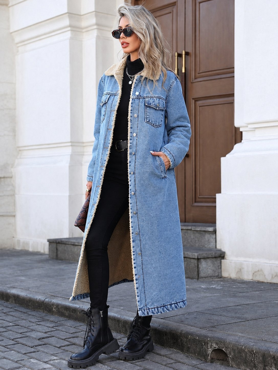 Veste en djean twila min d5el 3alloucha kol taille m/l 