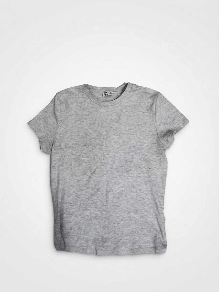 T -shirt basique gris ajusté bershka 