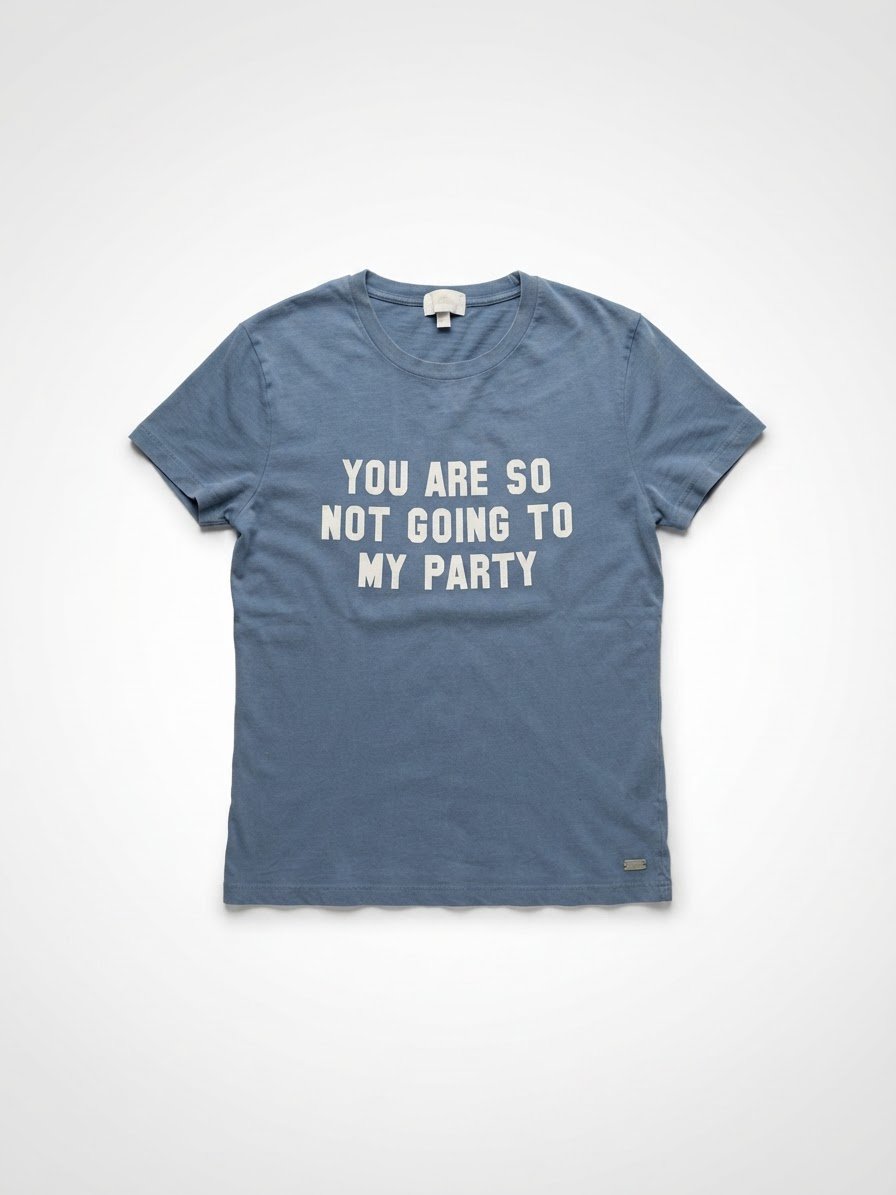 T-shirt  bleu avec écriture pull&bear