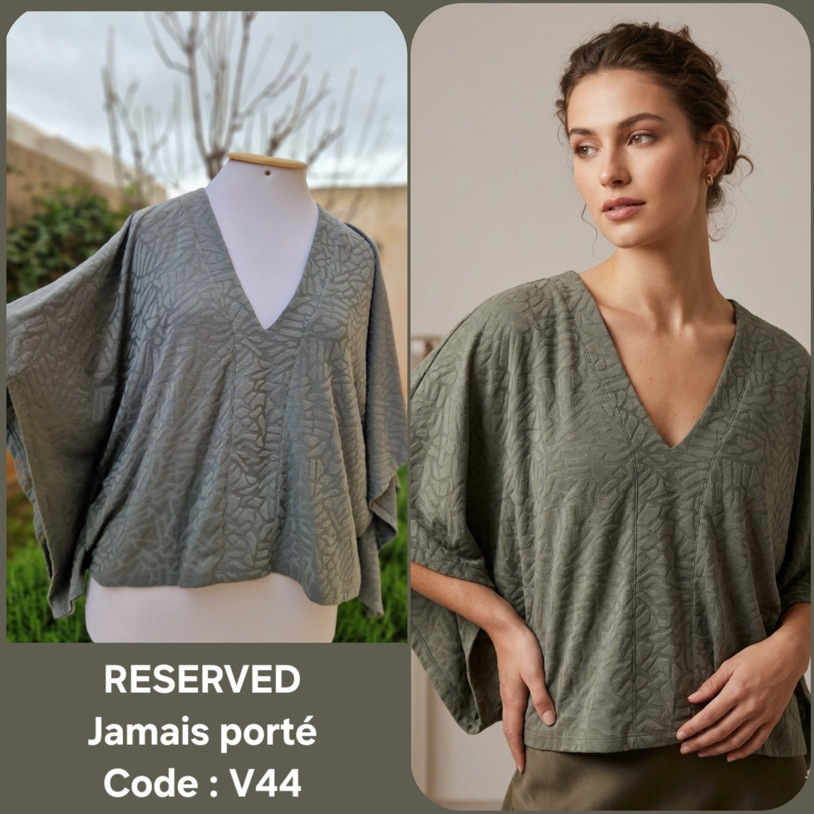Pull style poncho avec de beaux détails ✨️