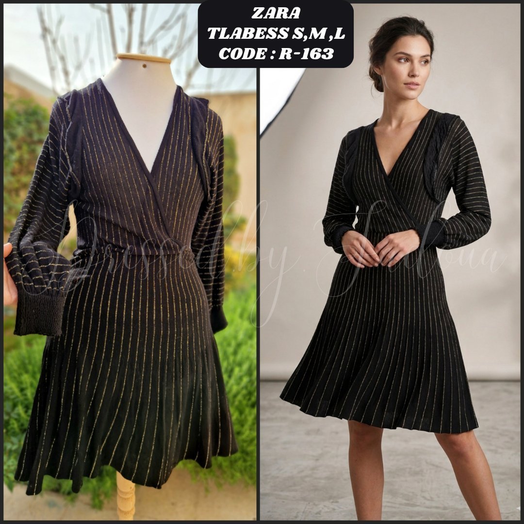 Adorable robe noire avec de beaux détails 🥰✨️