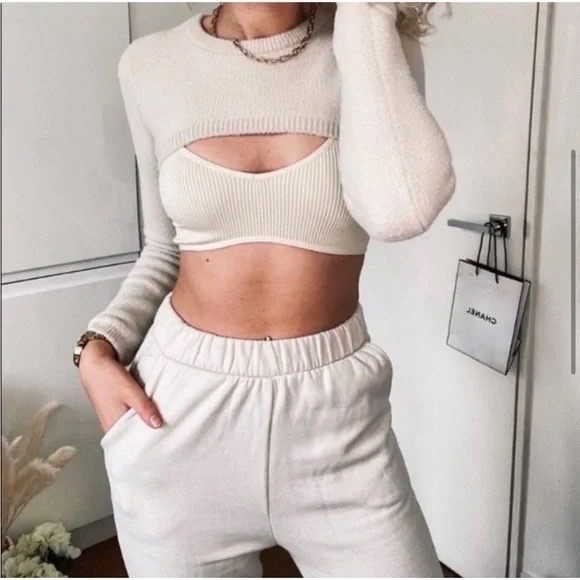 Pull crop Zara beige