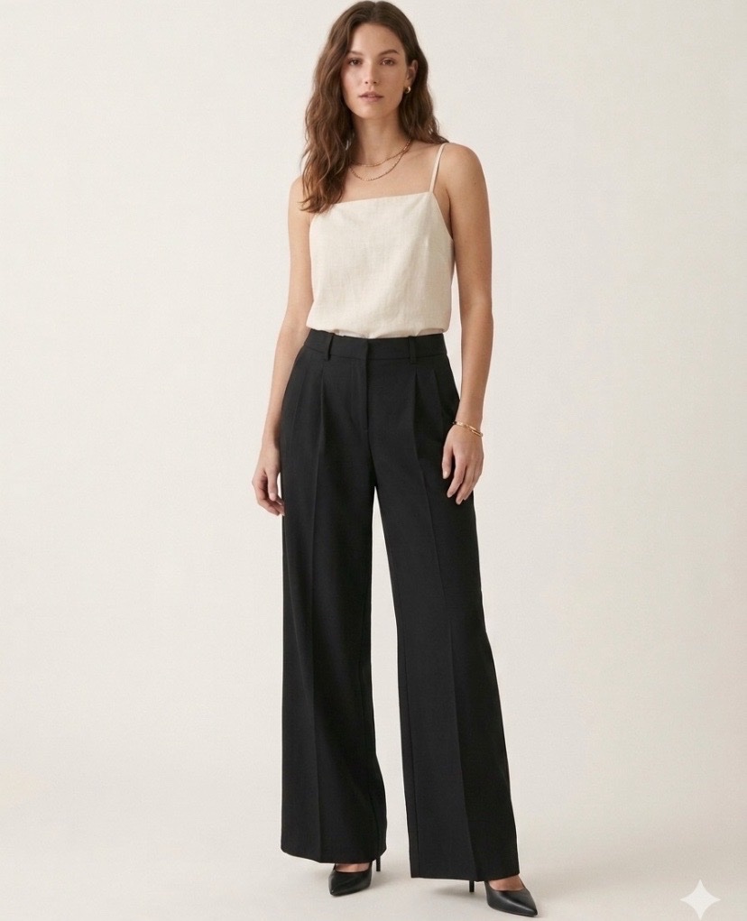 Pantalon large en noir