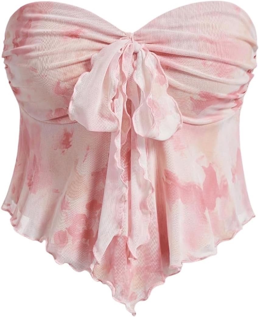 Top bandeau rose Shein