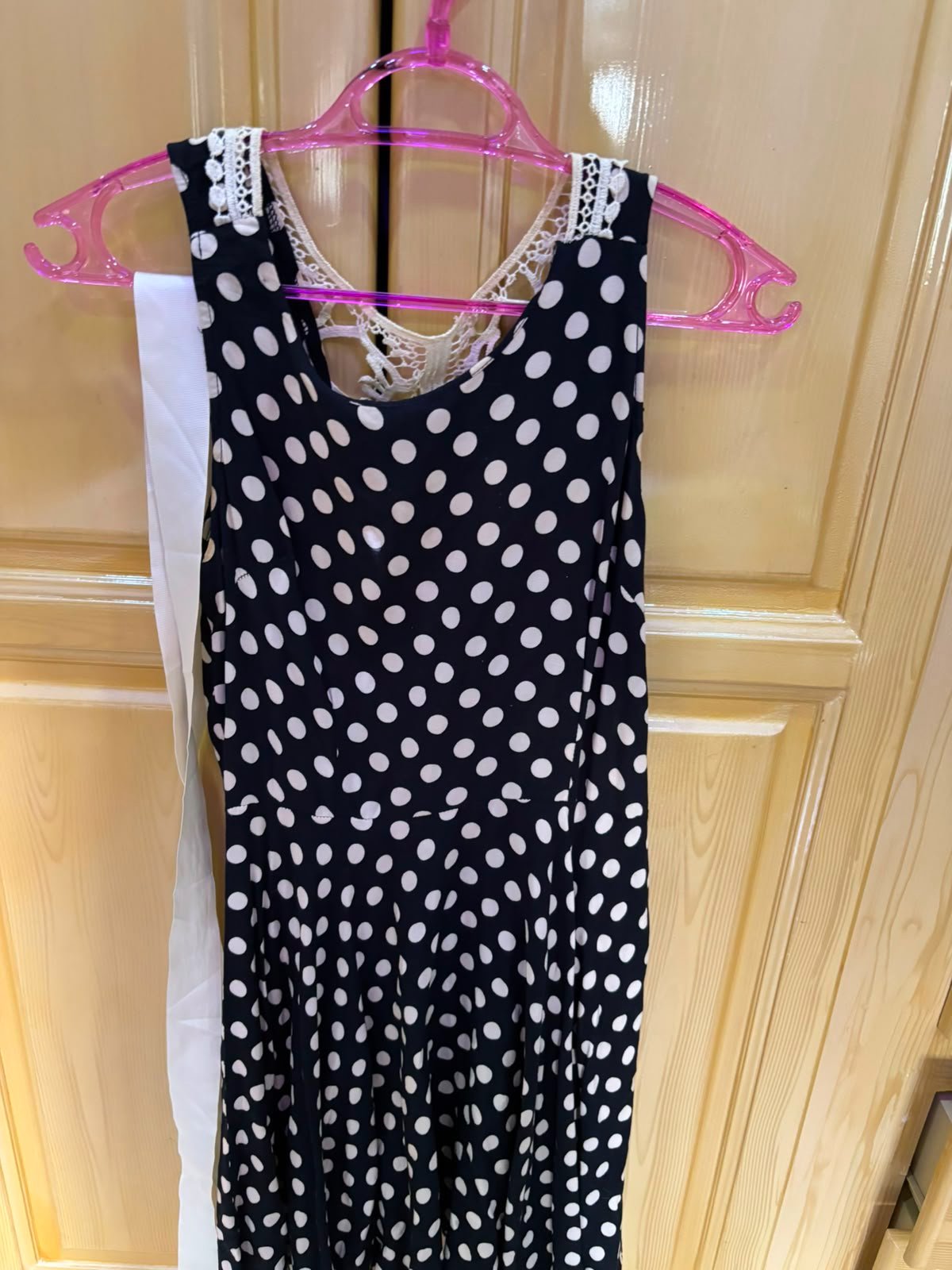 Robe petit point  avec ceinture 