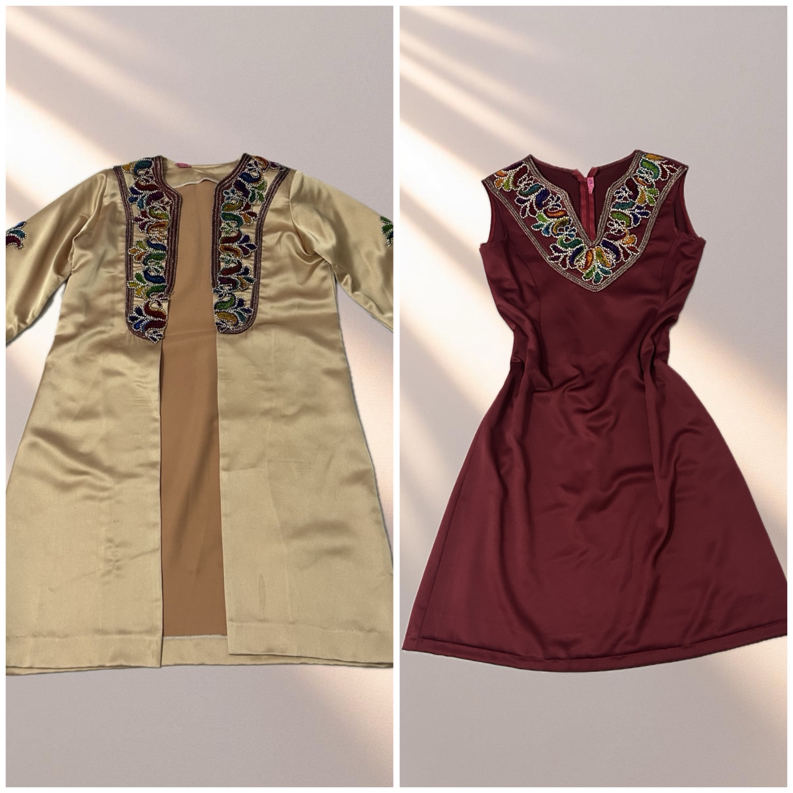Ensemble 2 robes/pieces artisanat