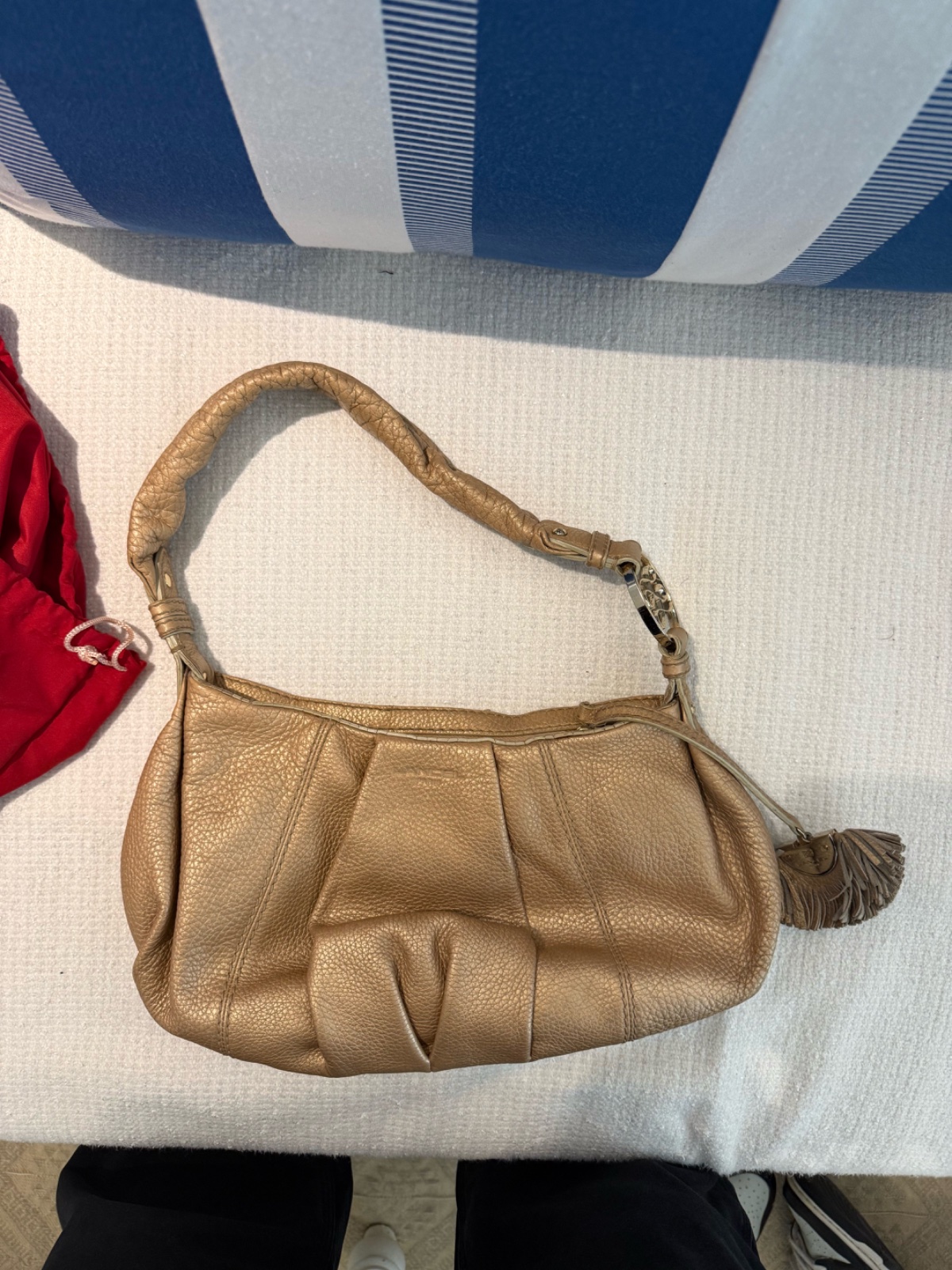 Sac Lancel doré vintage