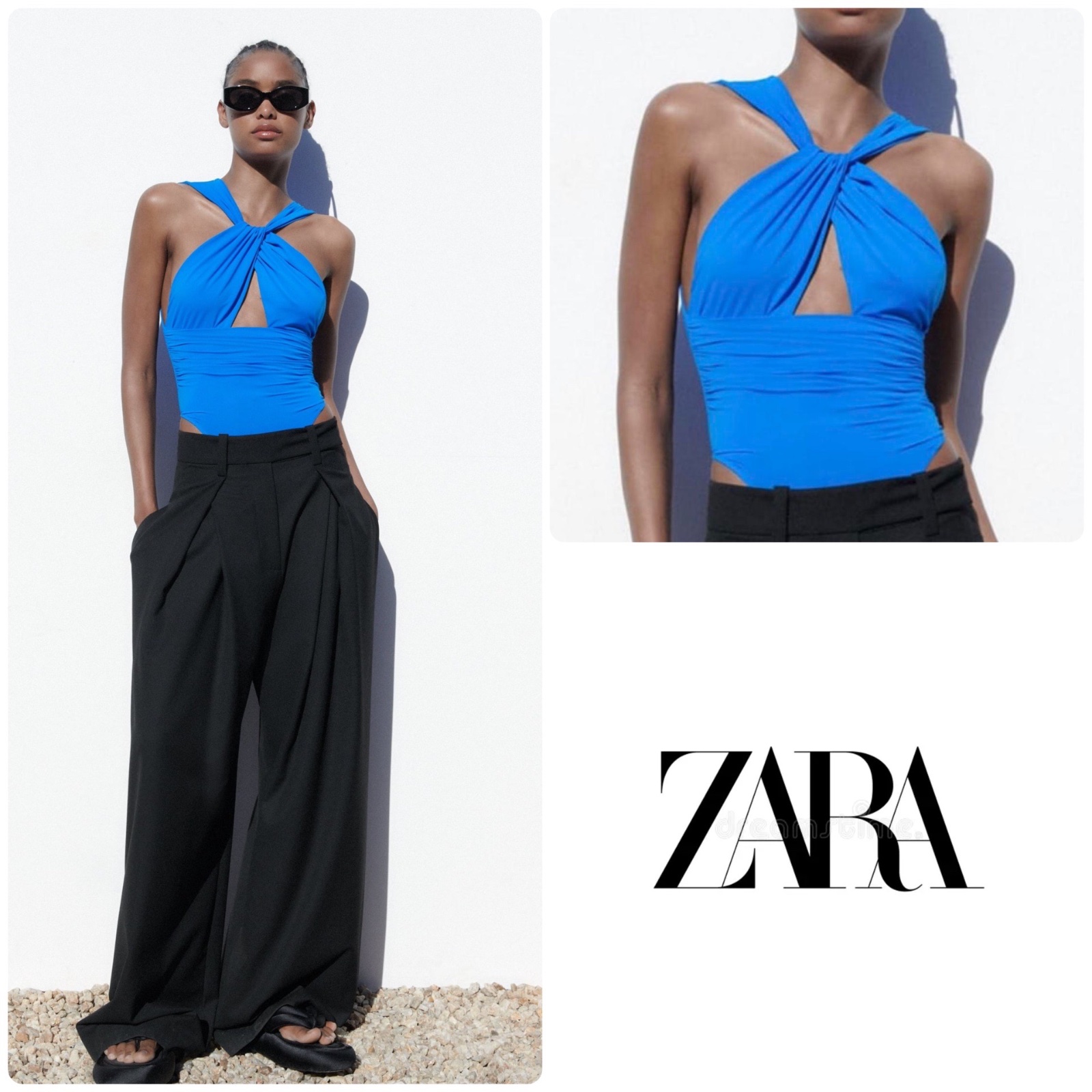 Body ZARA Moulant bleu roi 
