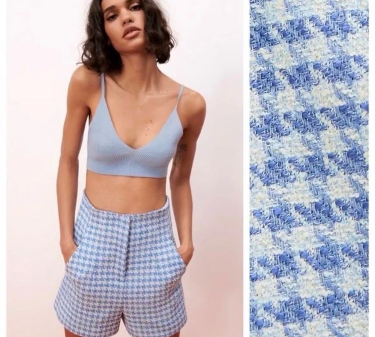Short zara en tweed