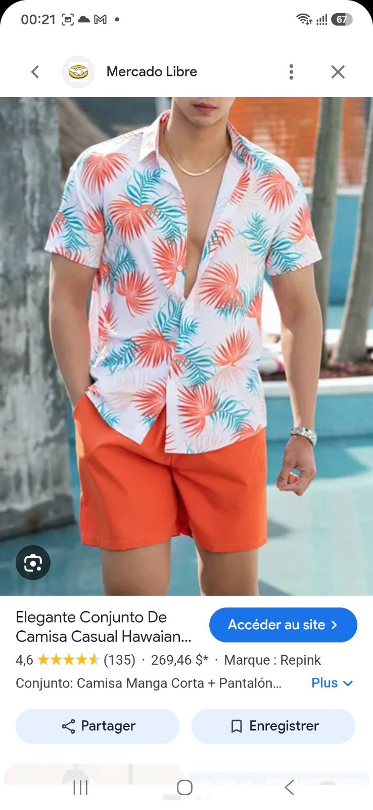 Chemise homme hawaïenne 