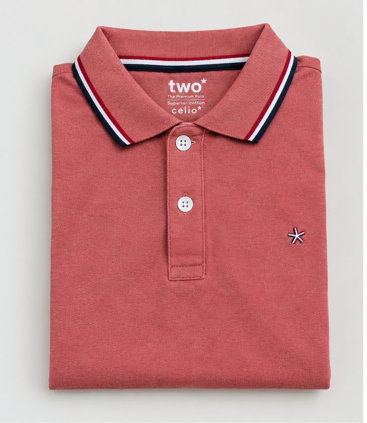 Polo Homme Celio* Rose Corail / Brique – Neuf avec Boîte D'origine