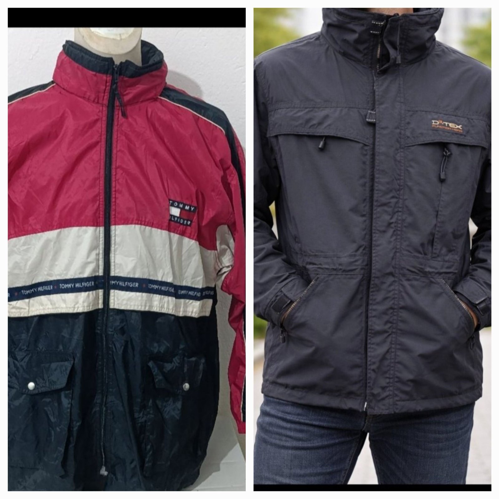 Lot de deux articles   survêtement tommy hilfilger et blouson detex très bon état 