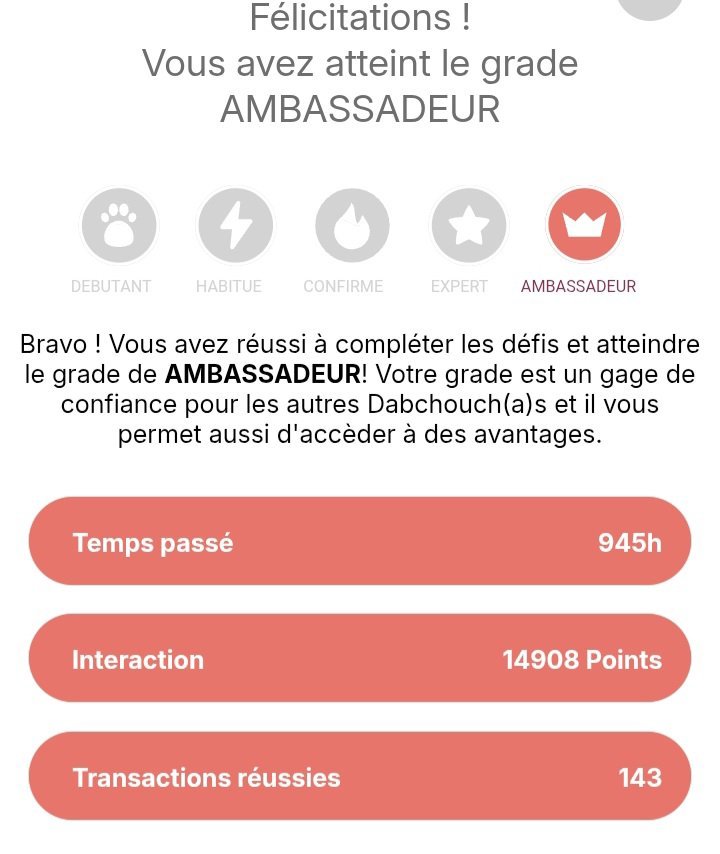 Merci pour dabchy de m'avoir honoré par le grade d'embassadeur