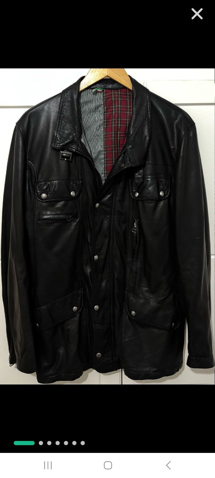 Veste cuir véritable d'italie