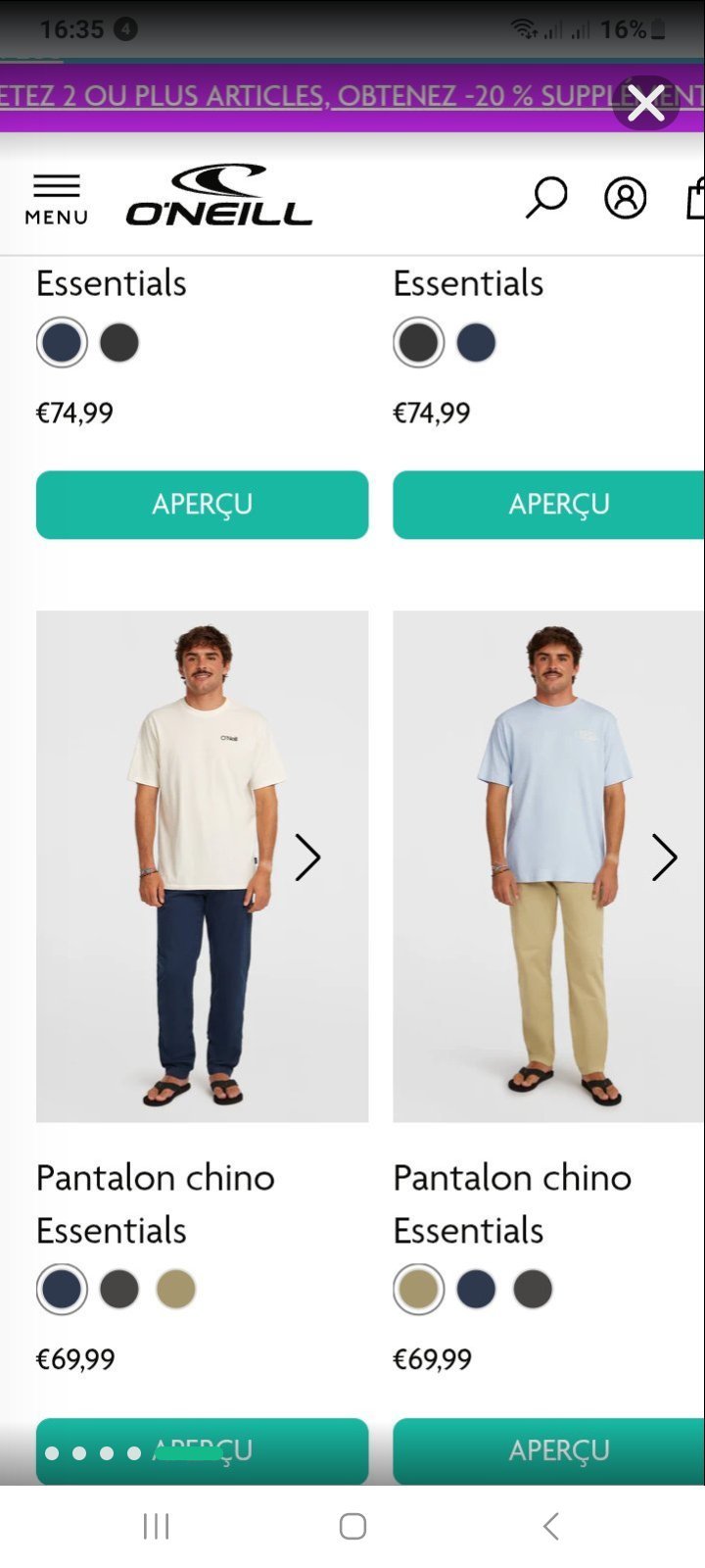 Pantalon denim o'neil 