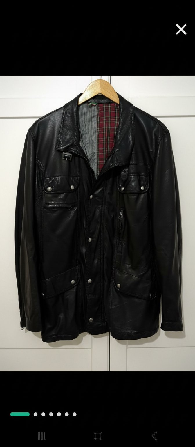 Veste cuir véritable  de la marque delan
