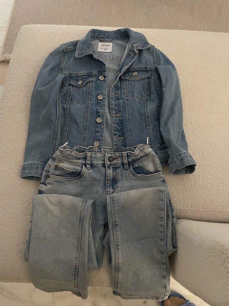 Jeans pants and jeans vest, almost new