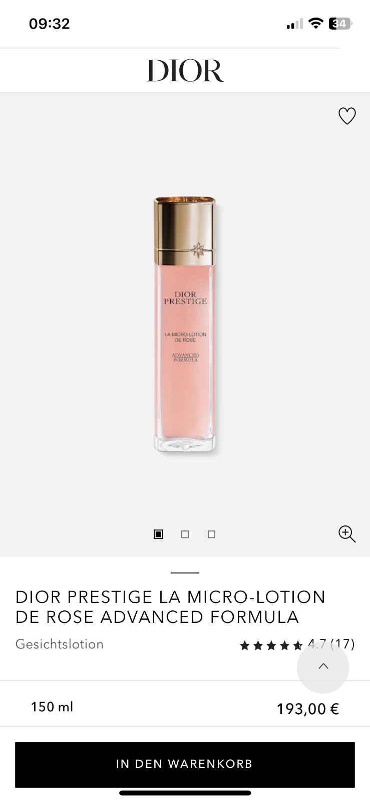 Gesichtsserum DIOR💛