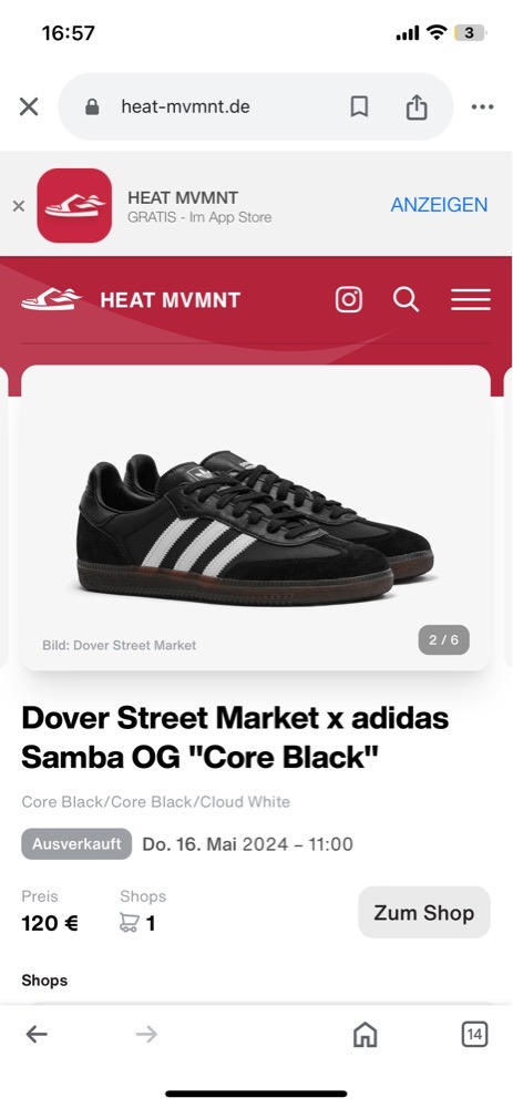 Adidas Samba aus Deutschland