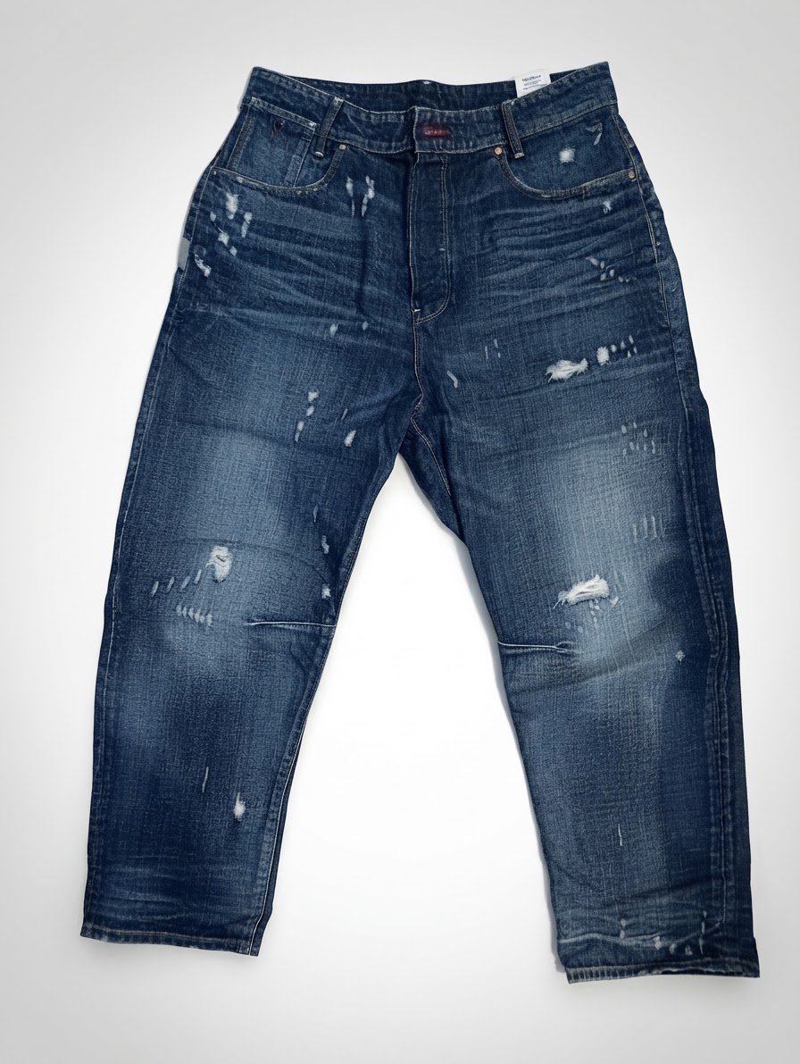 G-Star RAW Distressed Blue Denim Jeans (EU 42) – Vintage Wash & Rip Details