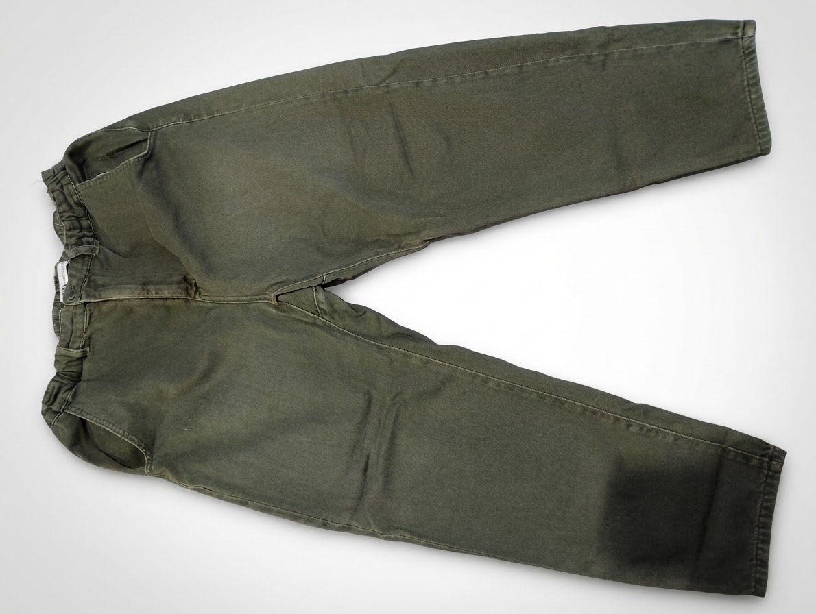  ZARA Olive Green Wide-Leg Loose Fit Jeans (EU 42) – Elastic Waist Band