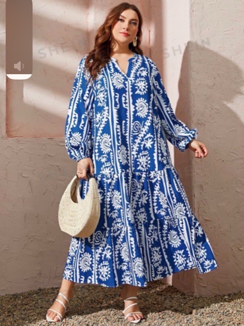Robe en bleu 