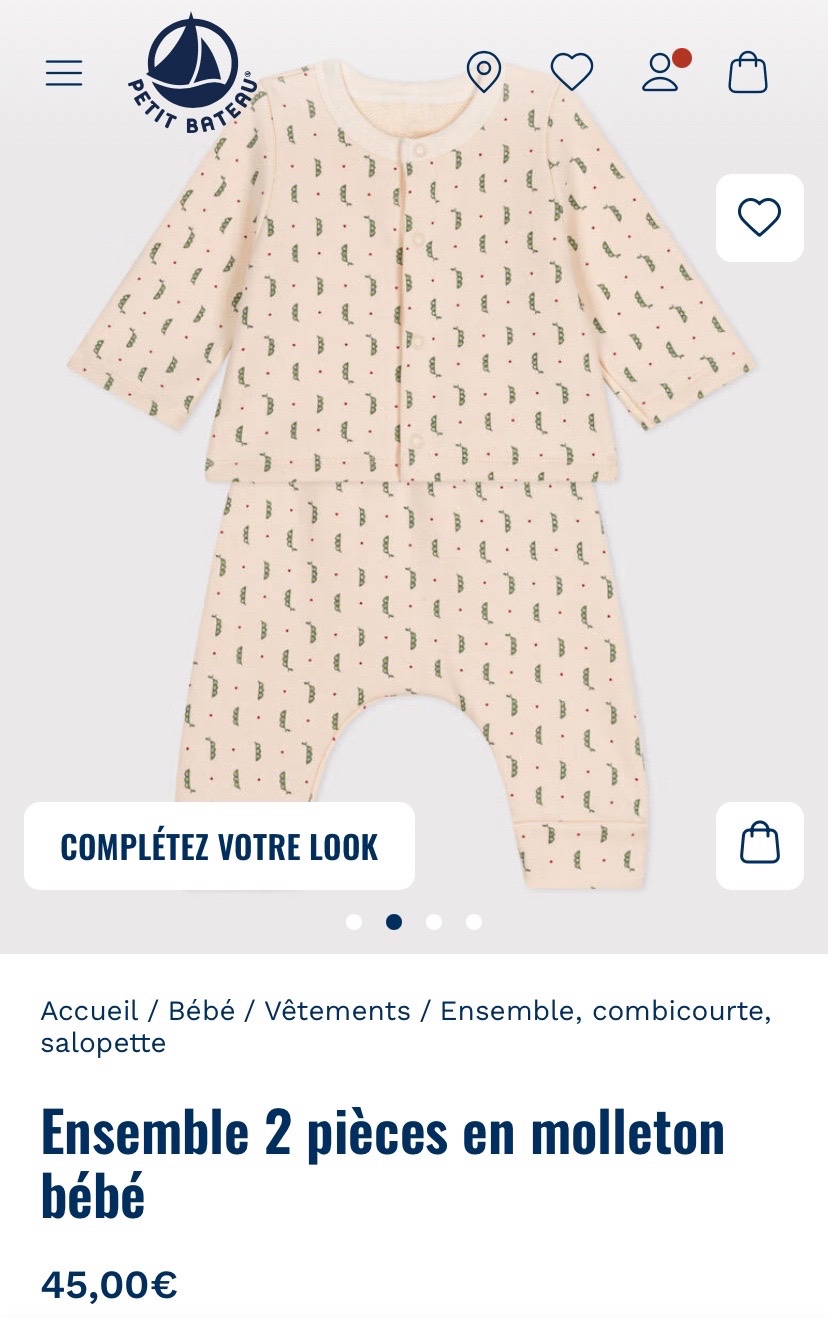 Ensembles pour bebe PETIT BATEAU 
