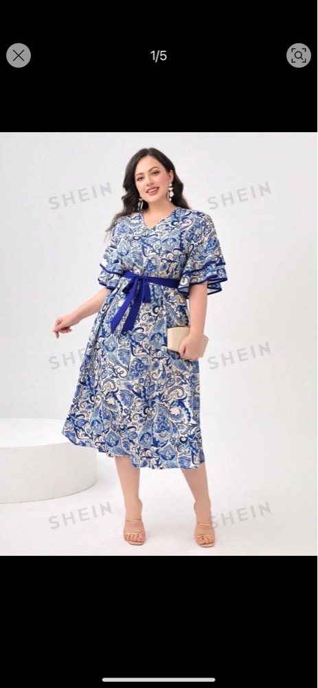 Robe en bleu 