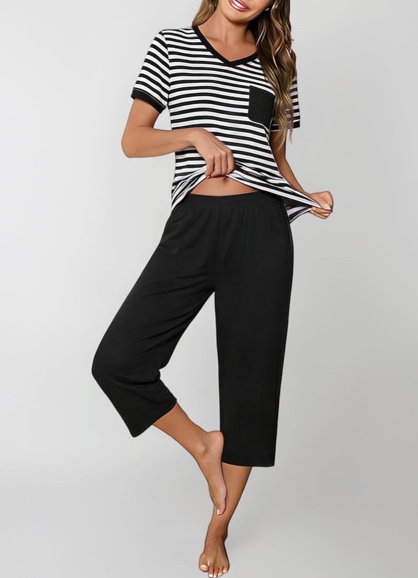 Pyjama noir et blanc 