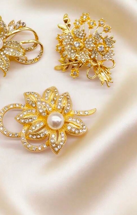 Broches en doré ( 2 pieces )