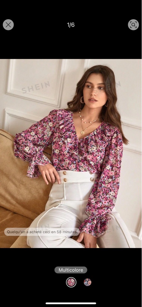 Chemise fleurie 