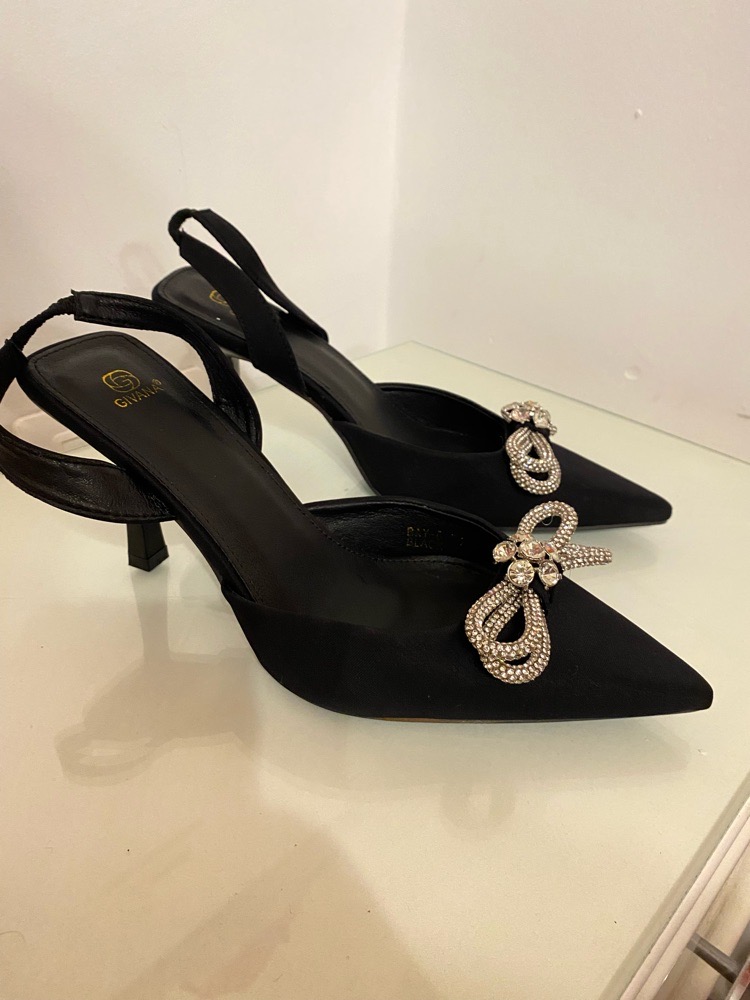escarpins soiré noir avec strass 