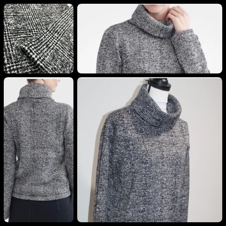 Pull 7nin ❤️ Col roulé noir et blanc comme neuf 