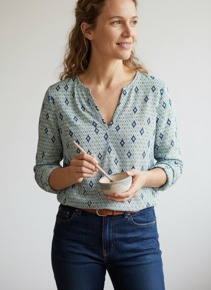 Chemise motif losange