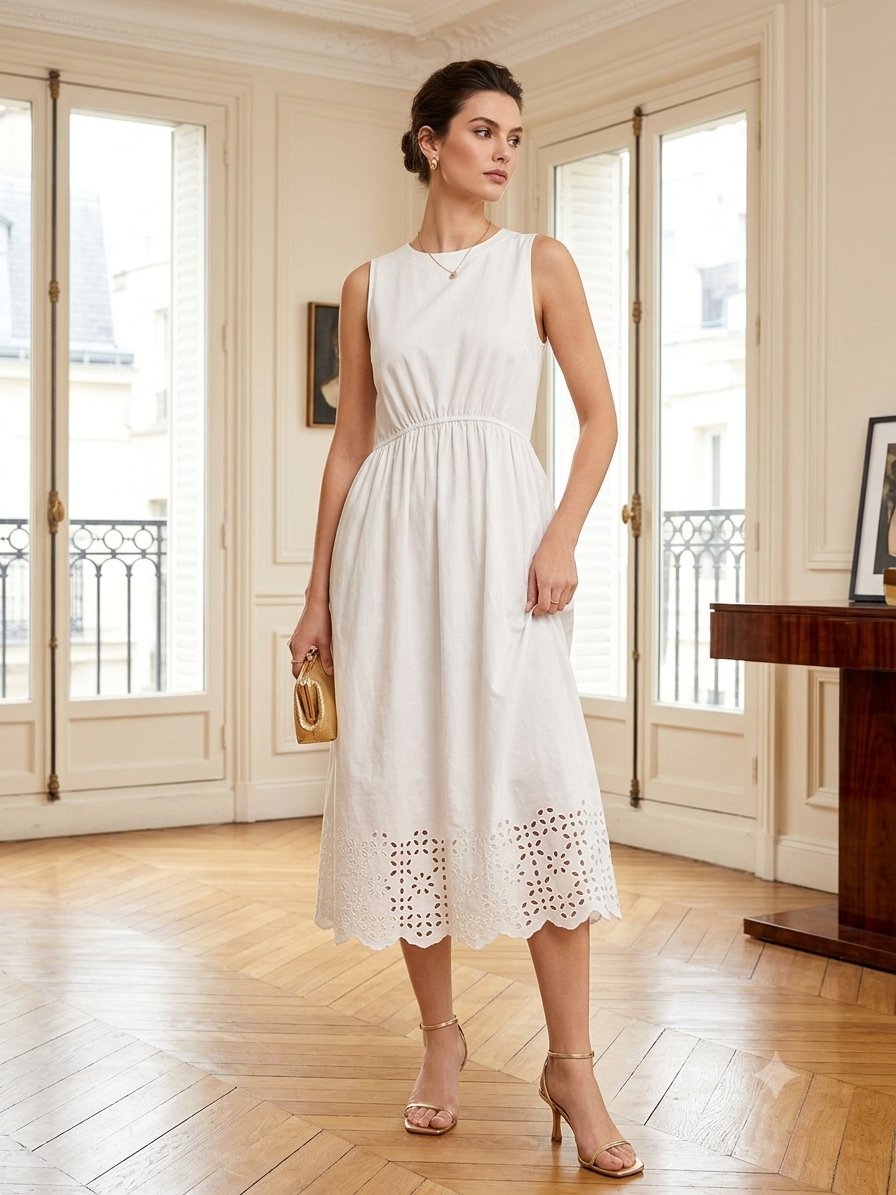 Sublime robe à broderie anglaise