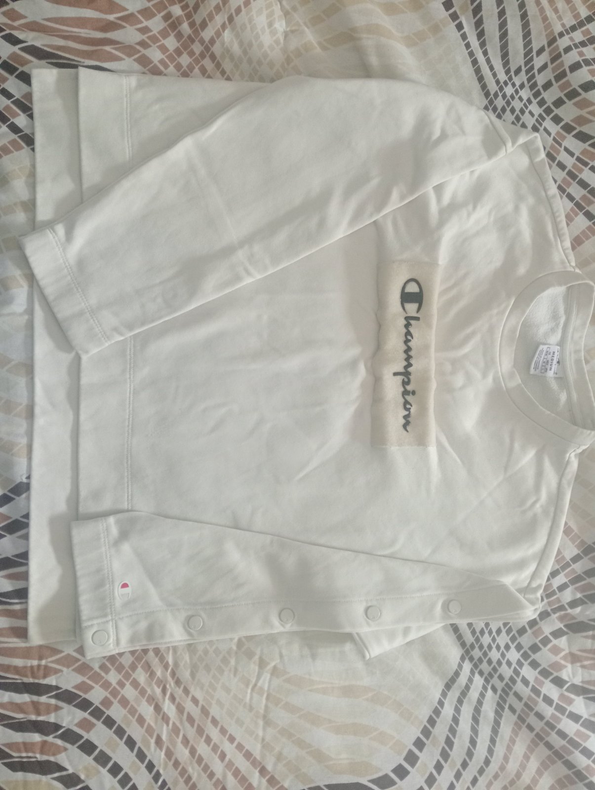 Pull blanc cassé unisexe
