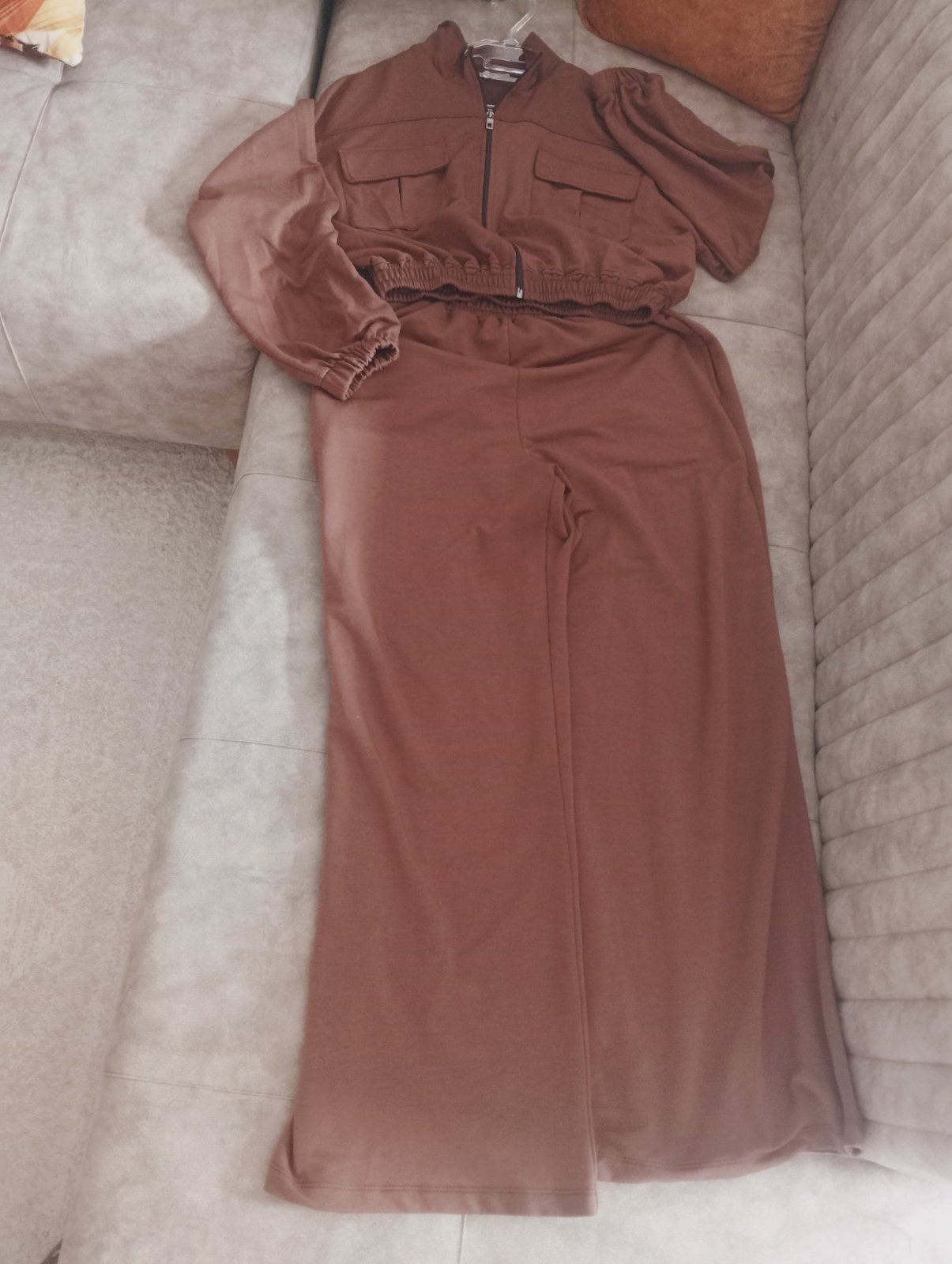 Set marron taille haute