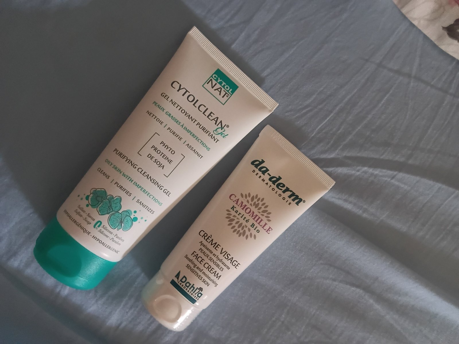 Creme visage et gel nettoyant