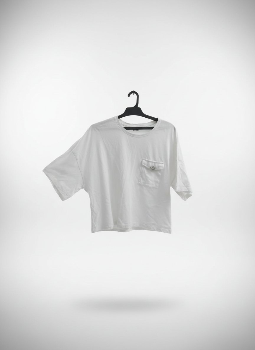 Tee-shirt oversize blanc’only’