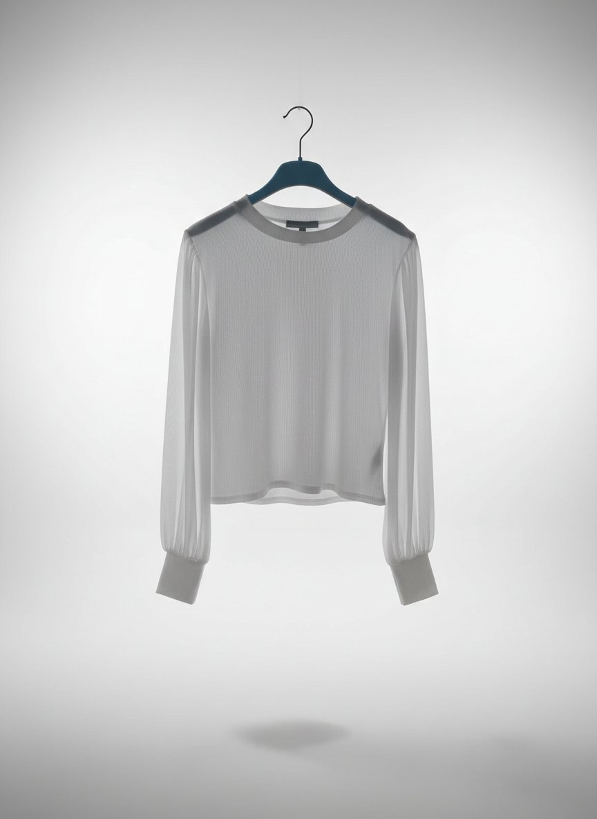 Pull manche transparent 