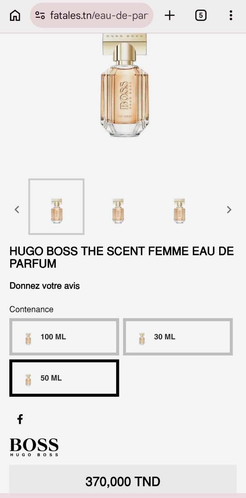 HUGO BOSS THE SCENT 25 ml authentique 