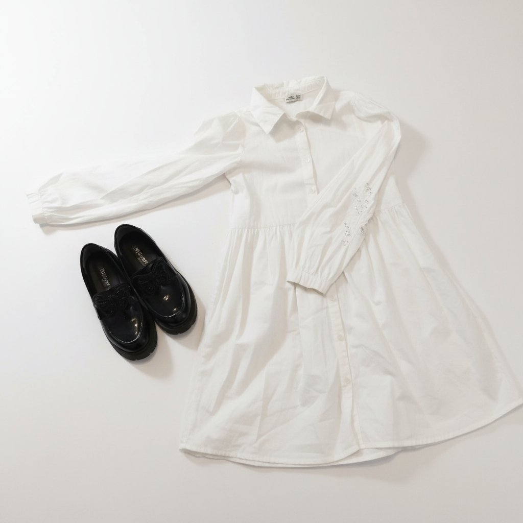 Robe fillette zen+chaussure taille 34
