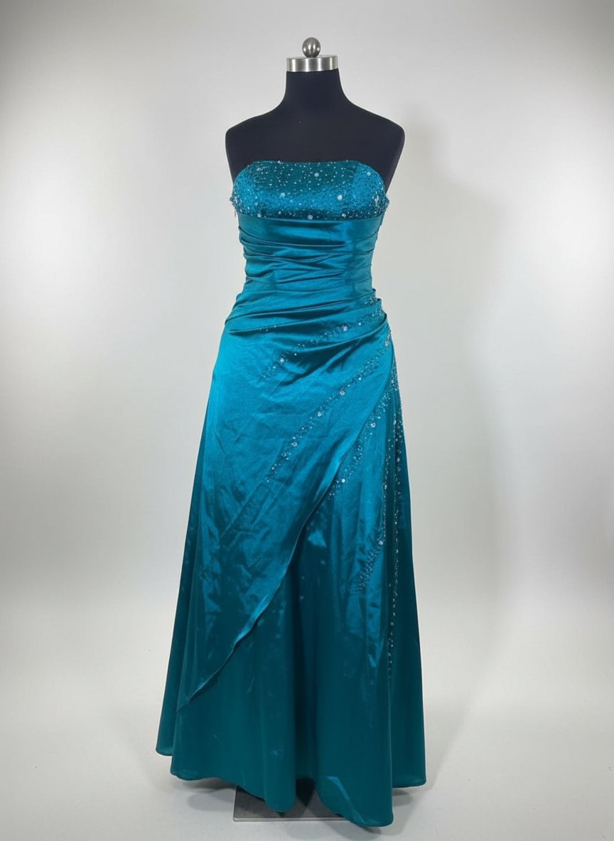 Robe soirée sans bretelles 