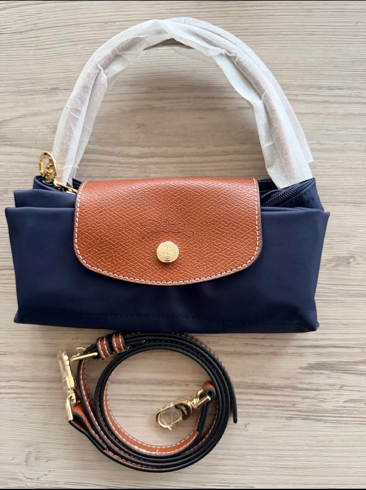 Longchamp Le Pliage S Blau Neuf