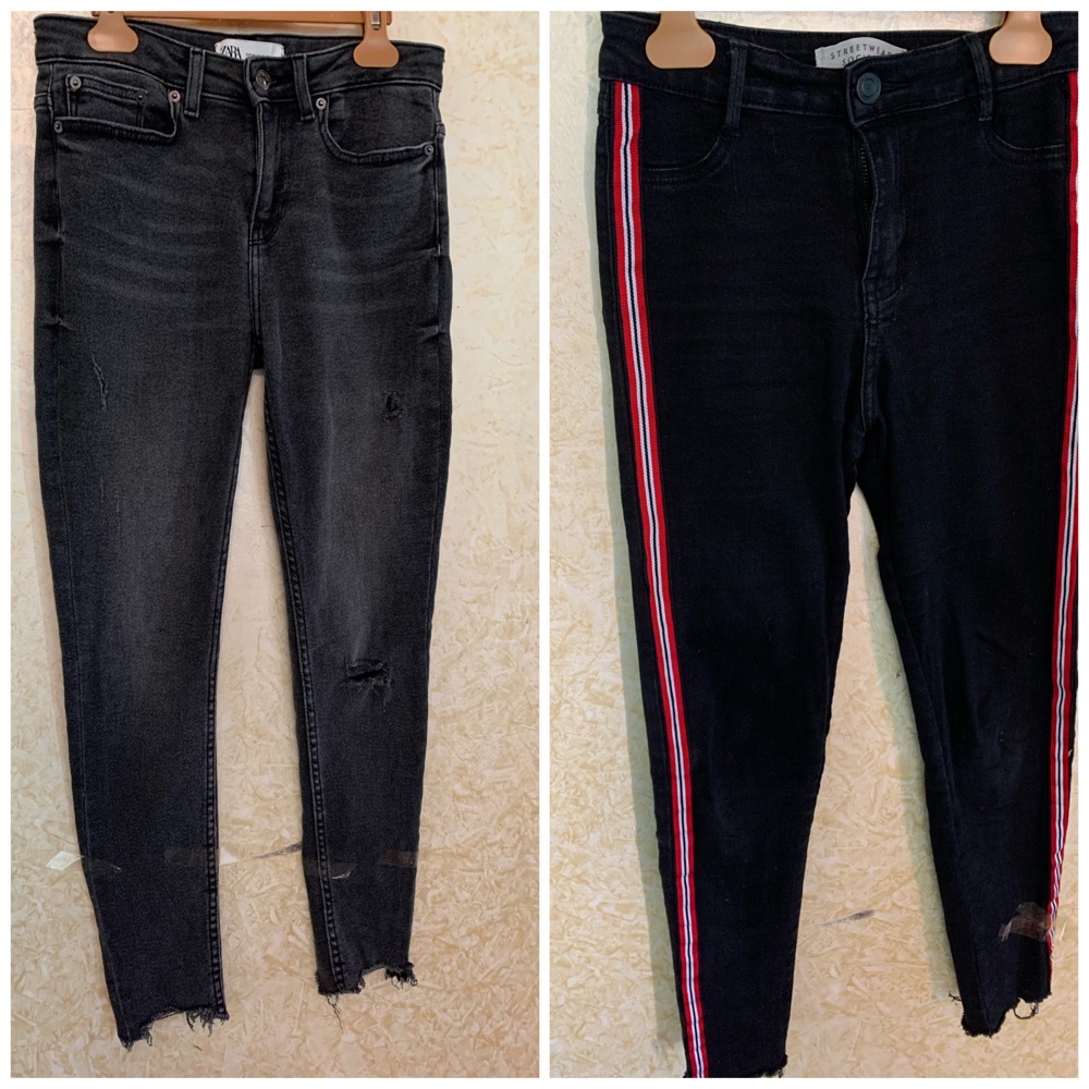 lot deux pantalon skinny zara et streaweae