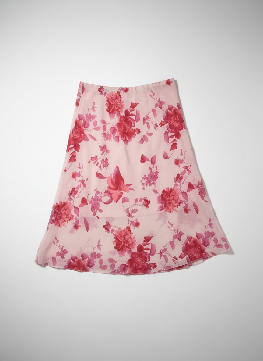 Jupe rose floral 