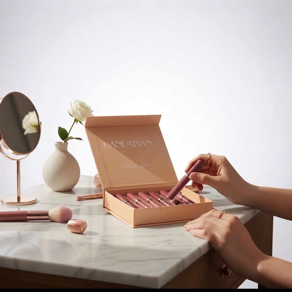 Coffret 6 Rouges à Lèvres Liquides Mats – HANDAIYAN (Neuf)