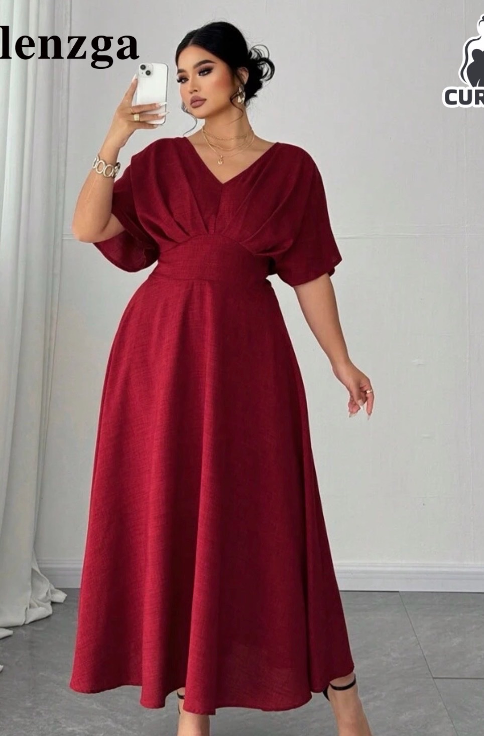 Robe decontracté a col v