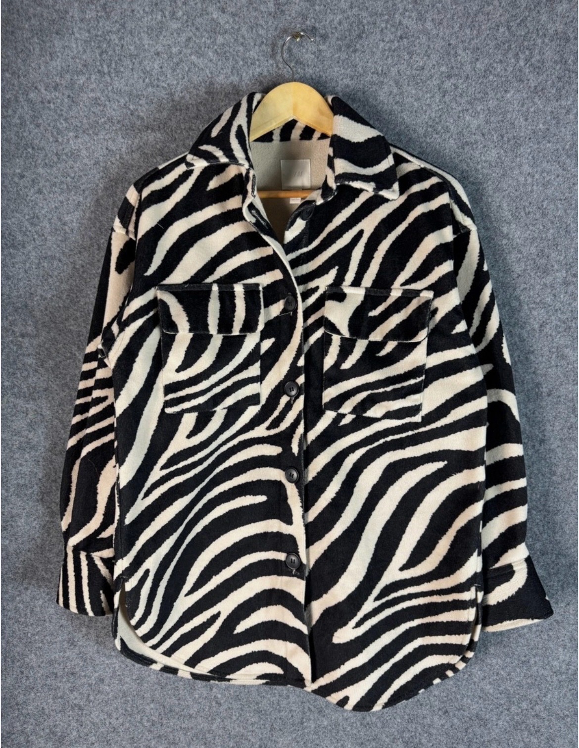 Women's white and black Jacket Zebra print 